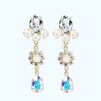 Mini Drop Earrings -LIGHT BLUE-