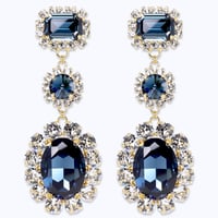 Oversized Classic Earrings -MIDNIGHT-
