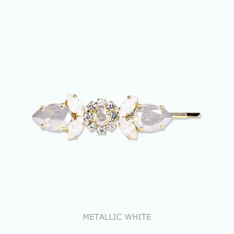 Classic Bijoux Hair-pin -METALLIC WHITE-