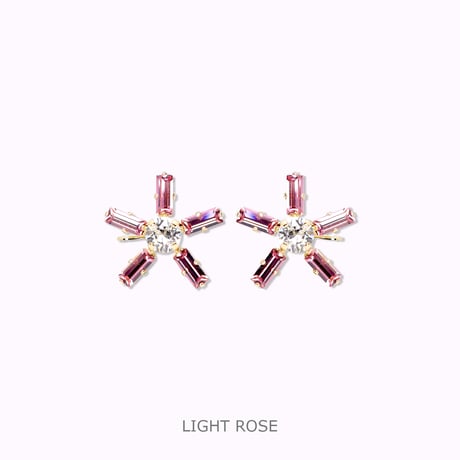 Comet Side Earrings -LIGHT ROSE-