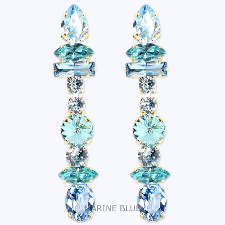 Amo Earrings -MARINE BLUE-