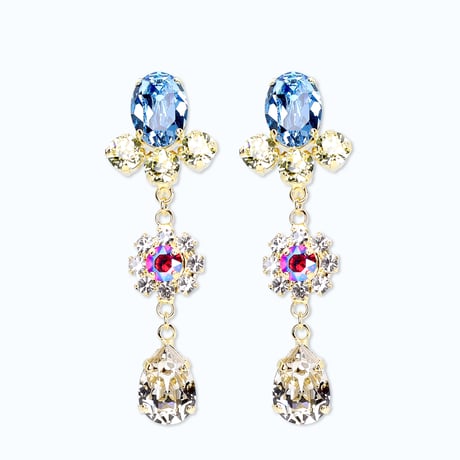Mini Drop Earrings -AQUA-