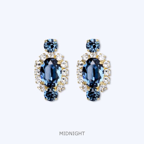 Oval Bijoux Earrings -MIDNIGHT-