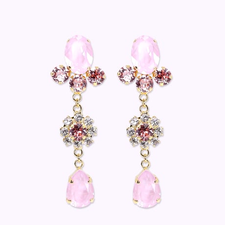 Mini Drop Earrings -BABY PINK-