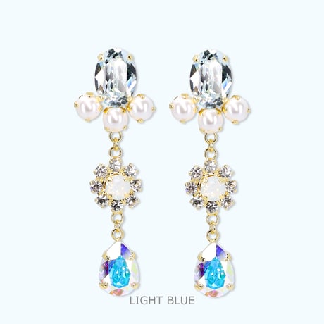 Mini Drop Earrings -LIGHT BLUE-