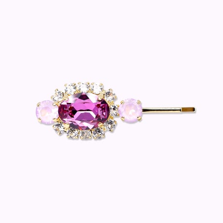 Oval Bijoux Hair-pin -DARK ROSE-