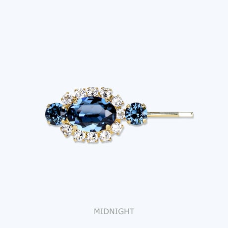 Oval Bijoux Hair-pin -MIDNIGHT-