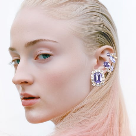 Rectangle Bijoux Earrings -TWILIGHT-