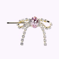 Candy Bow Hair-pin -LIGHT ROSE-