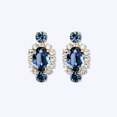 Oval Bijoux Earrings -MIDNIGHT-