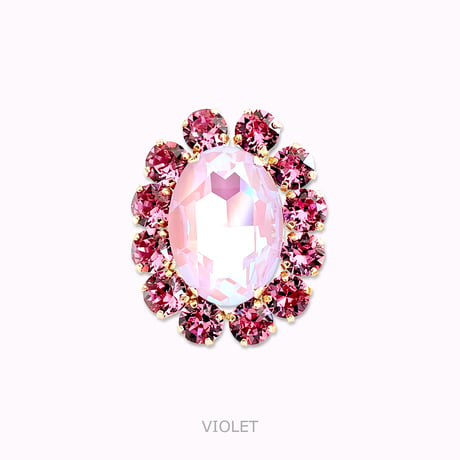 Oversized Bijoux Ring -VIOLET-