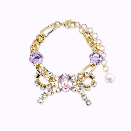 Bow Bracelet -POWDER PINK-
