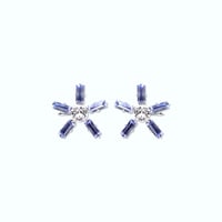 Comet Side Earrings -LIGHT SAPPHIRE-