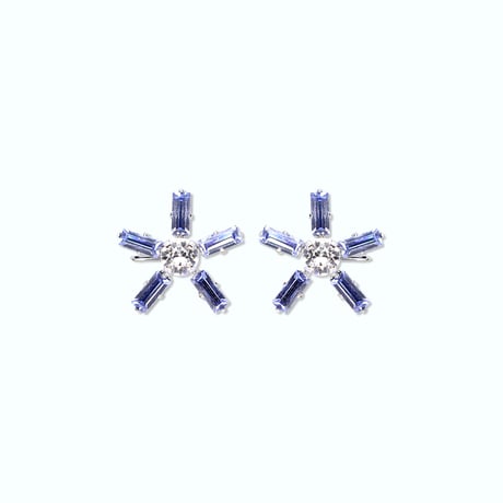 Comet Side Earrings -LIGHT SAPPHIRE-