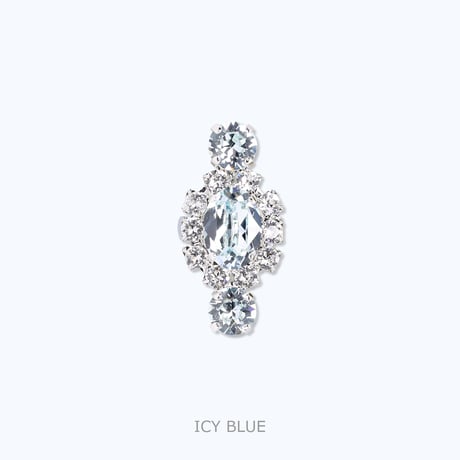 Mini Oval Bijoux Ring -ICY BLUE-