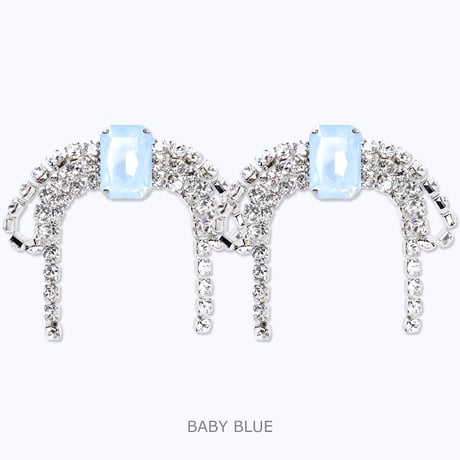 Oversized Bow Earrings -BABY BLUE-