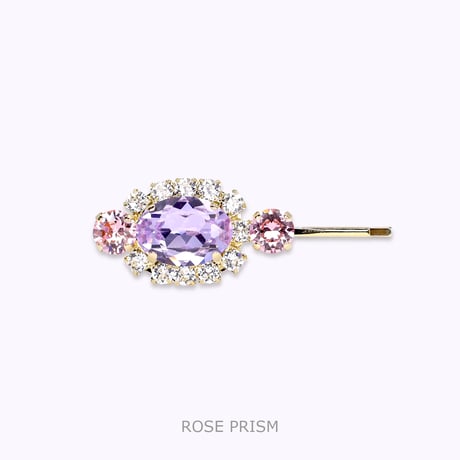 Oval Bijoux Hair-pin -ROSE PRISM-