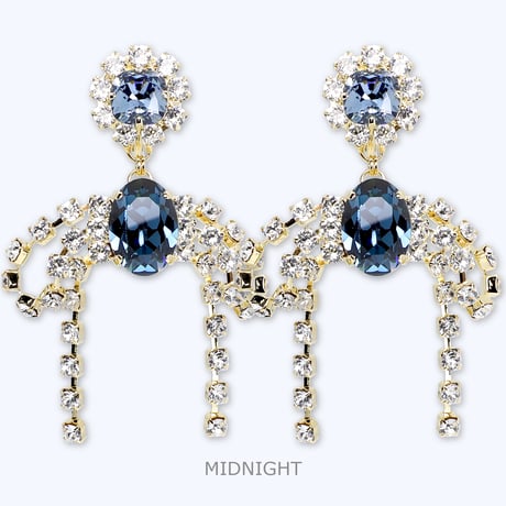 Candy Bow Earrings -MIDNIGHT-
