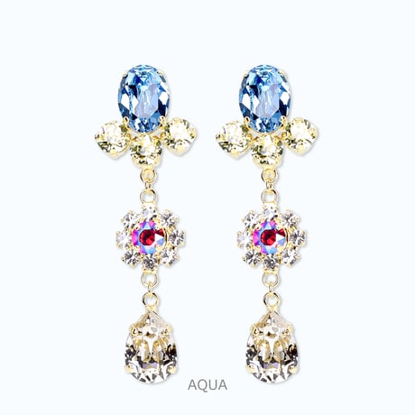 Mini Drop Earrings -AQUA-