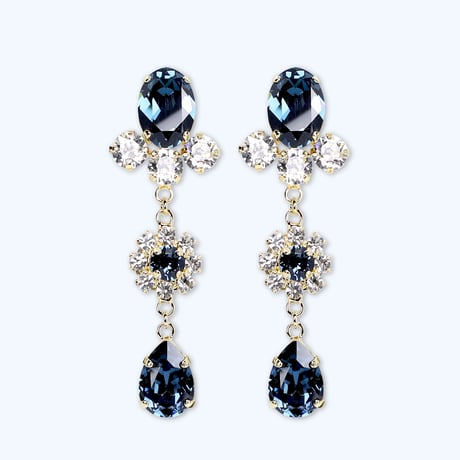 Mini Drop Earrings -MIDNIGHT-