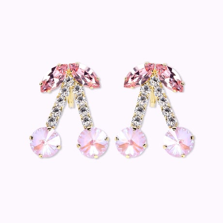 【LIMITED】Candy Cherry Earrings -VIOLET-