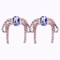 Oversized Bow Earrings -TWILIGHT ROSE-