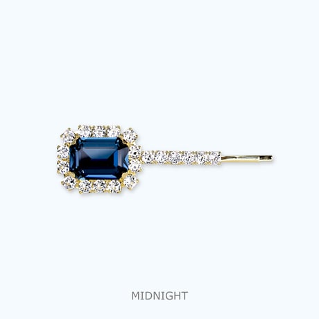 Rectangle Bijoux Hair-pin -MIDNIGHT-
