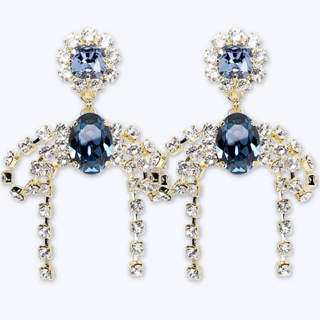 Candy Bow Earrings -MIDNIGHT-