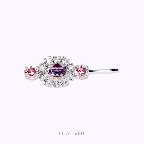 【LIMITED】Mini Oval Bijoux Hair-pin -LILAC VEIL-