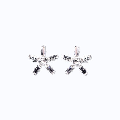 Comet Side Earrings -CRYSTAL-
