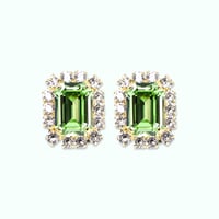 Rectangle Bijoux Earrings -FOREST GREEN-