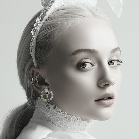 Crystal Ring Earrings -LAVENDER-