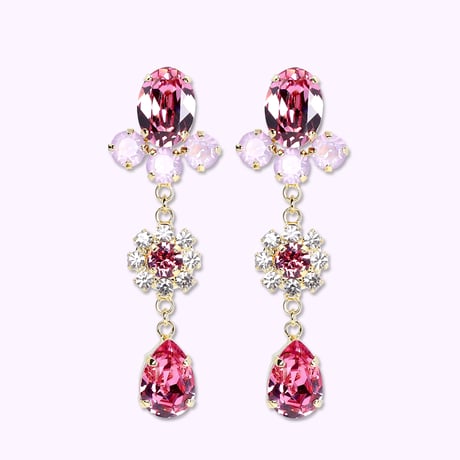 Mini Drop Earrings -ROSE-