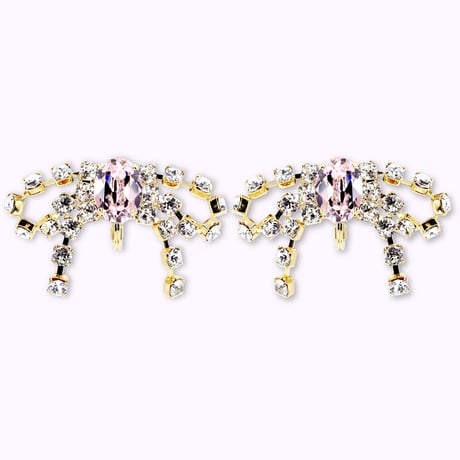 Bow Earrings -POWDER PINK-