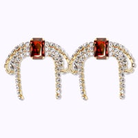 Oversized Bow Earrings -SCARLET-