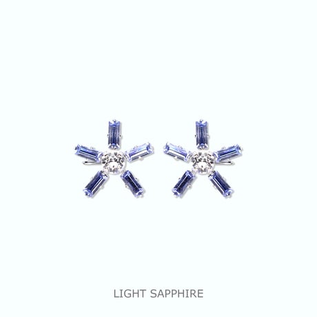 Comet Side Earrings -LIGHT SAPPHIRE-