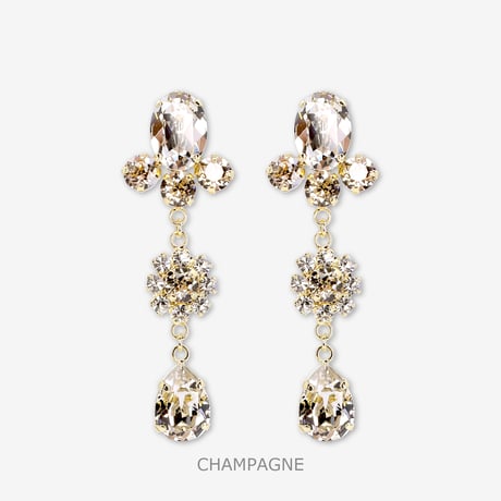 Mini Drop Earrings -CHAMPAGNE-