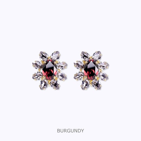 Belle Earrings -BURGUNDY-