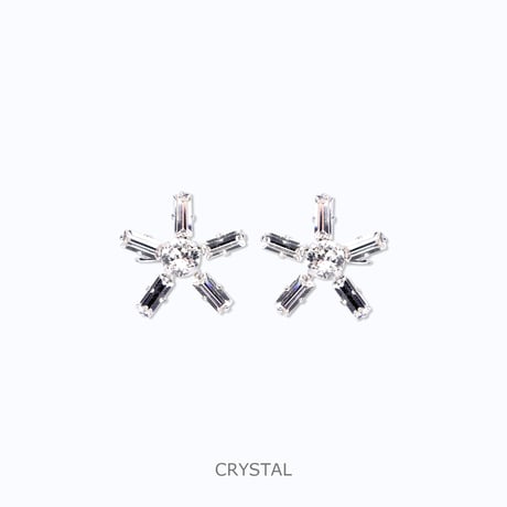 Comet Side Earrings -CRYSTAL-