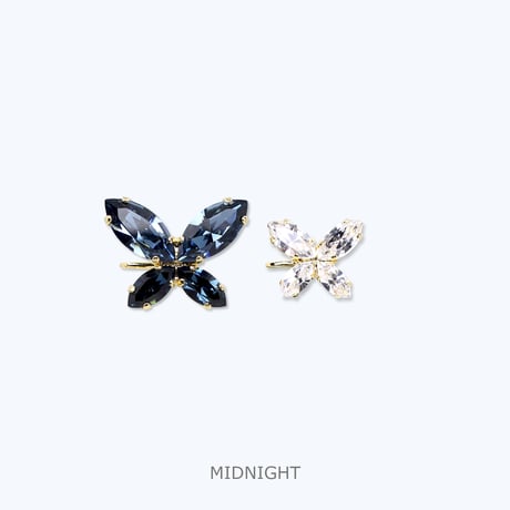 Papillon Side Earrings -MIDNIGHT-