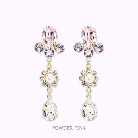 Mini Drop Earrings -POWDER PINK-