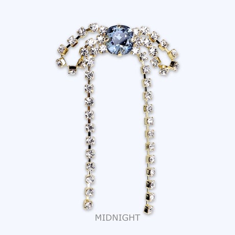 Bow Side Earring -MIDNIGHT-