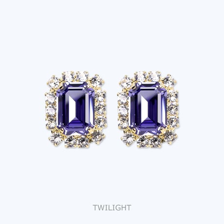 Rectangle Bijoux Earrings -TWILIGHT-