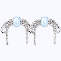Oversized Bow Earrings -BABY BLUE-