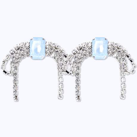 Oversized Bow Earrings -BABY BLUE-