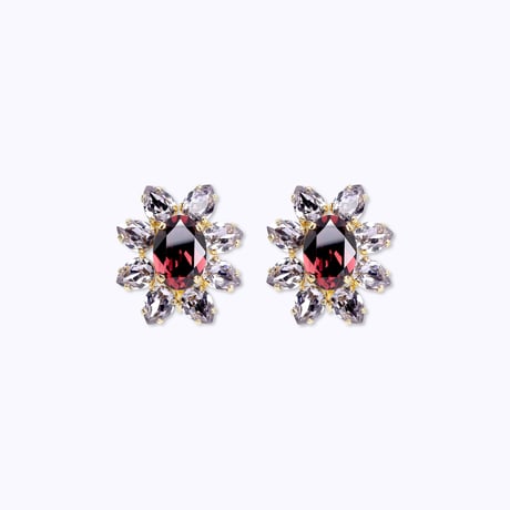 Belle Earrings -BURGUNDY-