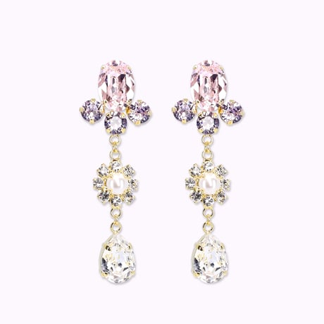 Mini Drop Earrings -POWDER PINK-
