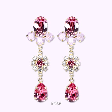 Mini Drop Earrings -ROSE-
