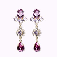 Mini Drop Earrings -DARK ROSE-