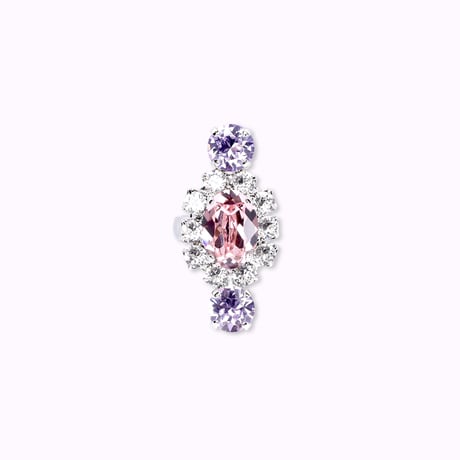 Mini Oval Bijoux Ring -POWDER PINK-